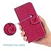 Compatible with Galaxy S8 Case, S8 Case Embossed Love PU Leather Case TPU Shock Bumper Detachable Magnetic Wallet Case with Slot Wallet Wrist Strap Cover for Samsung Galaxy S8 (Hot Pink)