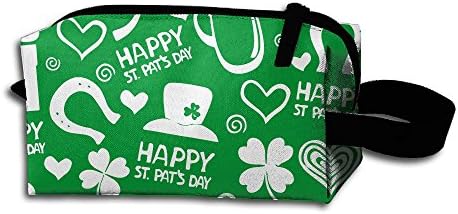 Storage Bag Travel Bag Happy St Patrick's Day Cosmetic Bag Portable Travel Makeup Bag