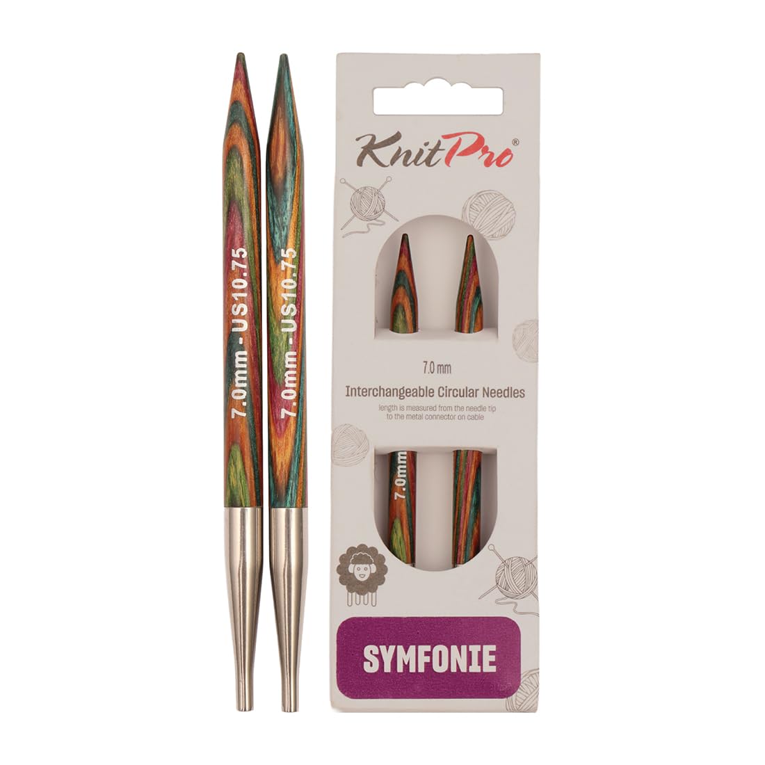 KnitPro Symfonie Interchangeable Circular Needles 5" (13cm) | 7.00mm — image 1