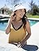 Lullaby Womens Summer UV Protective Wide Brim UPF 50+ Sun Visor White