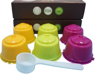 YISER 6 Pack Cápsulas Filtros de Café Recargable Colores Reutilizable