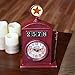 Lily’s Home Antique Inspired English Red Gas Pump Mantle Clock 13 Inch