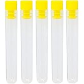 11.4 x 76 mm Test Tubes Kunststoff (PP) mit Gelb Kappen, 25 Stück