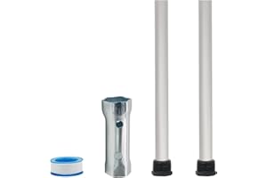 POWSWOPX 2 PCS RV Water Heater Anode Rods & 1-1/16 inch Socket, Camper Water Heater Aluminum/Zinc Anode Rod 3/4'' Thread 9.25 Length Replacement for Suburban and Morflo Water Heater Tanks