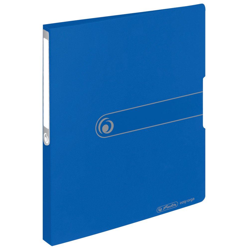 Herlitz 11205713 Ring Binder A4 Polypropylene 2 Ring Binder 2.7 cm Spine, 16 mm Capacity, Opaque Black 16 mm Filling Level 16 mm opak Blau