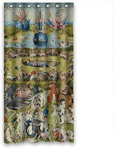 Bathroom Curtains Of Hieronymus Bosch Art Painting Polyester Width X Height / 36 X 72 Inches / W H 90 By 180 Cm Best Fit For Couples Gf Kids Boys Him Hotel. Rust Proof. Fabric