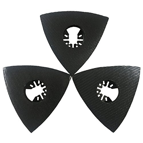 XXGO 3 Pcs 3-1/8 Inch Triangular Hook & Loop Oscillating Multitool Sanding Pads No.XG5508