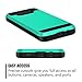 Galaxy S8 Plus Case, Anuck Slide Cover Galaxy S8 Plus Wallet Case [Card Pocket][Hard Shell] Shockproof Armor Rubber Bumper Case with Slidable Card Slot Holder for Samsung Galaxy S8 Plus - Mint Green