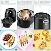 Uten-65L-Air-Fryer-1800W-with-Rapid-Air-Technology-for-Healthy-Oil-Free-Low-Fat-Cooking-Baking-and-Grilling-PlasticBlack Air Fryer Oven, Air Fryers 6.5L Uten Oil Free Fryer with Temperature Control and Timer, with Partition and Bracket…