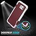 Galaxy S6 Edge Case, LoHi Hybrid [Dual Protection] Shockproof Case [Extra Front Raised Lip] Soft TPU & Hard PC Bumper Case Anti-Scratch Protective Back Cover for Samsung Galaxy S6 Edge - Red Wine