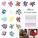 OWUDE 160Pcs Pet Nail Caps, Soft Cat Paws Grooming Claws Control Covers, 9 Colorful Kitten Nails Caps + 7 Glitter Colors + 8Pcs Adhesive Glue + 8Pcs Applicator with Instructions (Medium)