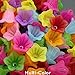 Mixed Multicolor Assorted Colorful Acrylic Lucite Chunky Frosted Bell Flower Beads for Jewelry Making, Crafts, Bracelets (14mm)