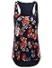 Awesome21 Women's Chiffon Racer back Drapey Scoop Neck Tank Top