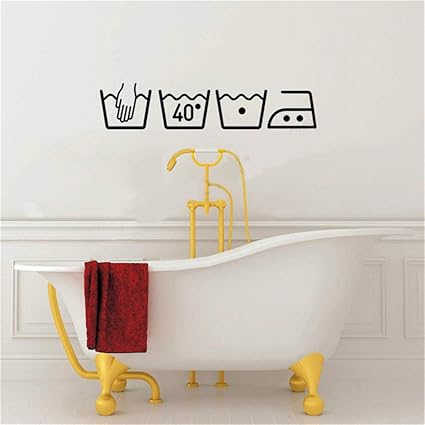 pegatinas de pared infantiles Lavadero Lavado Ropa Calcomanías Belleza