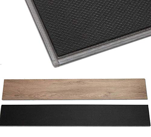 Diflart 23.6 sq.ft Luxury Vinyl Click Locking Plank Flooring 48x7 inch Lvt Flooring Waterproof Foam Back Rigid Core Wood Grain Finish Pack of 10 (Walnut Wood)