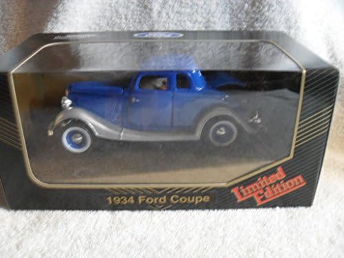 LIMITED EDITION 1/24 BLUE / SILVER 1934 FORD COUPE NIB NICE CAR