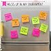 15-Pack Post It Pad for Home & Office, 7.5 x 7.7cm Super Sticky Post Notes, Neon Post Its for School, 80 Leaves/pad Stickies Post It Notes for Reminders, Neon Colored Post It Study Aids, Post It Note
