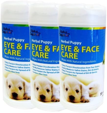 Alpha Dog Series Eye & Face Care Wipes for Dogs, 3 Pack