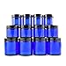 Combination (12 Pack) of Cobalt Blue 1oz, 2oz and 4oz Glass Straight Sided Jars,Lids Included; Empty Refillable Containers for Cosmetics, Creams,Lotions, Essential Oils (4 of Each)