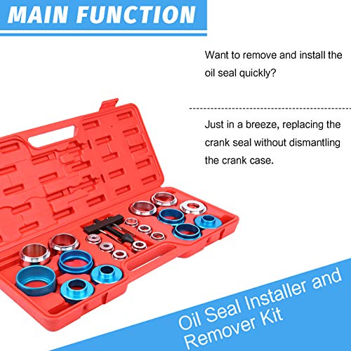 Honhill 20pcs Crank Bearing Camshaft Oil Seal Remover and Installer Kit