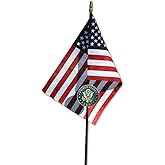 US Air Force Veteran Grave Marker with American Flag - 30" Tall Cemetery Graveside Memorial with Officially Licensed Military Seal - by Allied Flag