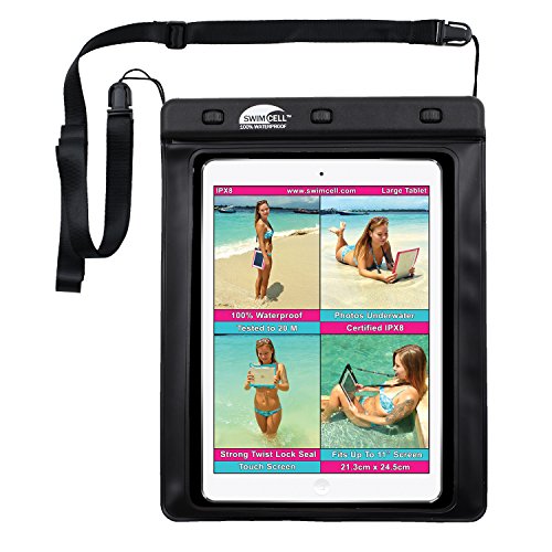 #1 Waterproof iPad Case For Large and Small Tablet, iPad, ipad mini, Kindle, Camera, Map etc. Pouch. Tested 20m Underwater. Easy to Use. 2 Tablet sizes available. Available for phones.