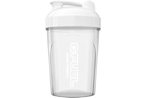 G Fuel Winter White Shaker Bottle, Drink Mixer for Pre Workout, Protein Shake, Smoothie Mix, Meal Replacement Shakes, Energy Powder and More, Blender Cup, Portable Safe, BPA Free Plastic - 16 oz