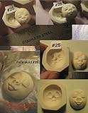 #0025 - Flexible Food Grade Silicone Press Mold of a Doll Face Cab (baby, child)