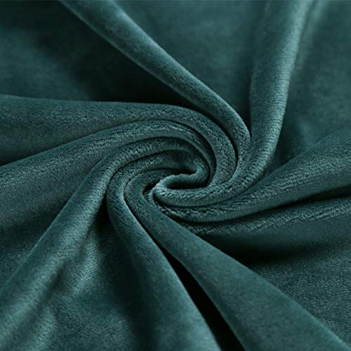 Dolcevida Women's Active Solid Velour Tracksuit Zip up Hoodie & Pullover Sweatshirts and Sweat Pant Sweatsuit (Green, XL)