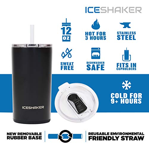 Ice Shaker 12 oz Skinny Tumbler Stainless Steel Tumbler & Insulated