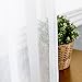 Kitchen Tier Curtains 24 inch White Tier Curtains for Bathroom Striped Cafe Curtains Sheer Small Curtains Grommet Top, 2 Panels