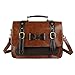 ECOSUSI Women Vintage Faux Leather Messenger Shoulder Satchel Weekender Fashion Bag