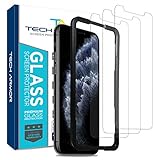 Tech Armor Ballistic Glass Screen Protector for Apple iPhone 11 Pro/iPhone Xs/iPhone X - Case-Friendly Tempered Glass [3-Pack], Haptic Touch Accurate Designed for New 2019 Apple iPhone 11 Pro