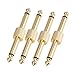 Donner Pedal Coupler 1/4 Inch for Guitar Effect Pedal Connector 4 Pack