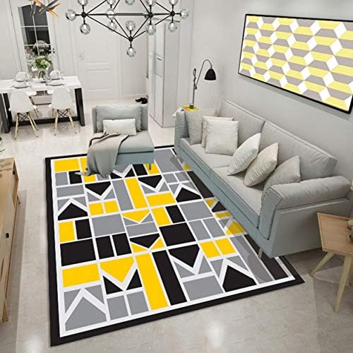 Fematte Carpet Striped Geometric Print Soft Water-Absorbent Comfort Comfortable Breathing Living Room Bedroom Study Rug,A,200x300cm