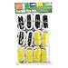 WYZworks 12 Player Adjustable Flag Football Set, 3 Flags per Belt, Hook and Loop Fastener, Nylon Belt w/Double D-Ring Closure, 18 Yellow and 18 Black Flags for Adults and Youth, 36 Flags total