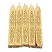Classic Cord Wick Vintage Sealing Wax Stamp Stick Initial Letter Wedding Pack of 5pcs (Gold)
