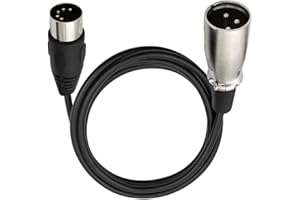 Gorilley DIN 5 Pin to XLR 3 Pin Audio Cable for Match Music Instruments or Cables with MIDI or XLR DIN 5P Male to XLR Male