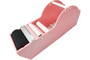 Amogato Water Activated Paper Tape Dispenser,Pink Gummed Tape Dispenser, Kraft Tape Dispenser,Up to 3" Wide Tape for Sealing Office Supplies Arts Crafts, Pink