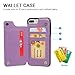 iPhone 7 Plus Wallet Case with Card Holder, iPhone 8 Plus Cover Premium PU Leather Kickstand Card Slots Shell Magnetic Clasp Skin for iPhone 7 Plus & 8 Plus, Purple