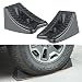 ROCCS 2PCS Car Wheel Chocks, Heavy Duty Wheel Chock Stoppers for Trailers Caravans Vehicle Wheels Stopper, Pair with Rope