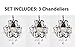 CHANDELIERS WROUGHT IRON CRYSTAL CHANDELIER ISLAND PENDANT LIGHTING H14