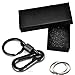 Lancher Key Chain with (2 Extra Key Rings and Gift Box) Carabiner car Keychain for Men and Women -Black