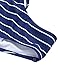 BMJL Women's Sexy Detachable Padded Cutout Push Up Striped Bikini Set Bow Tie Two Piece Swimsuit(L,Royal Blue)