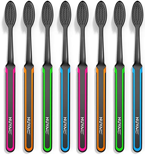 image for Nuva Dent Ultra Soft Charcoal Toothbrush - Gentle, Slim Brush Head, Me