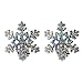 Bling Snowflake Clip on Earrings For Women Girls Christmas Gifts Alloy RareLove