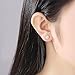 Women Crystal Rhinestone Ear Jacket Earrings Double Ball Drop Ear Stud Earrings Jewelry Gift