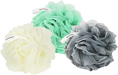 Ecotools Delicate Bath Sponge Green White And Gray Rich Lather Gentle Cleansing And Exfoliation For Smoother Softer Skin (Pack Of 6) Assorted Colors