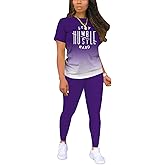 Nimsruc Biker Short Sets Women 2 Piece Outfits Summer Short Sleeve Jogger Tracksuit