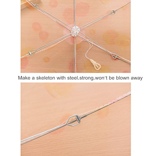 Amain Shop Food Covers 4 Packs 24 Inches Pop-up Mesh Food Cover Tent Protectors for Parties Picnics, BBQs,Reusable and Collapsible Outdoor Large Food Cover - Thumbnail 3